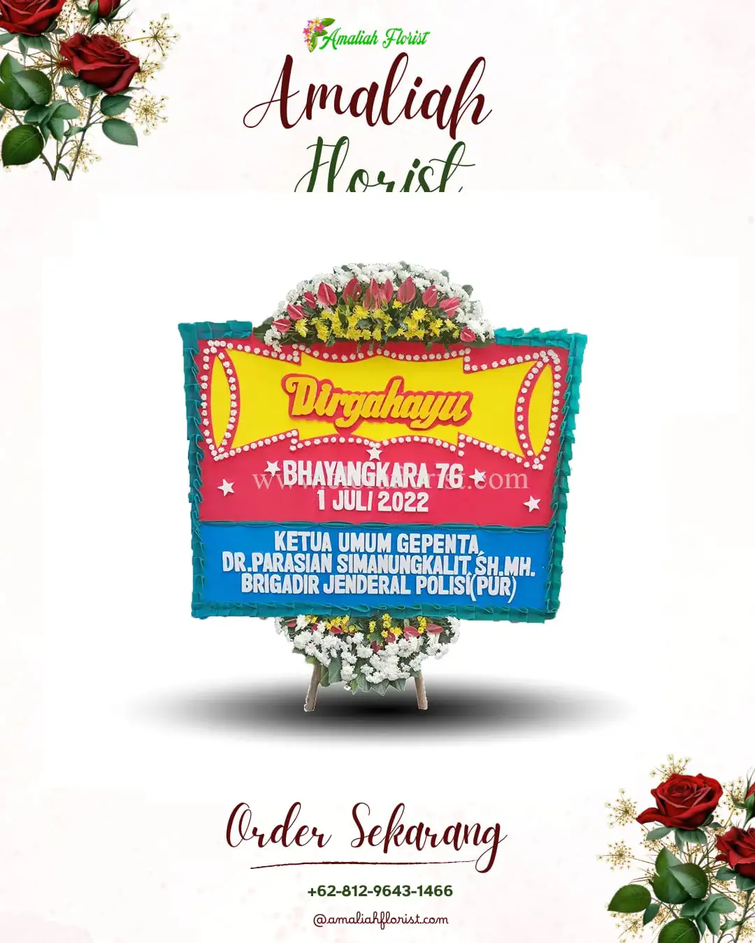 Papan Bunga HUT Ulang Tahun Dander